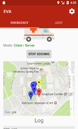 Emergency Vehicle App Screenshot